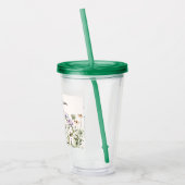 Persoonlijke Naam Wilde Bloementuin Acryl Drinkbeker (Links)
