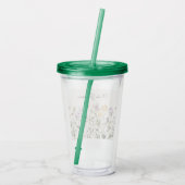 Persoonlijke Naam Wilde Bloementuin Acryl Drinkbeker (Achterkant)