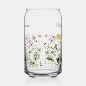 Persoonlijke naam Wilde Bloementuin Blikvorm Glas (Links)