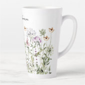 Persoonlijke naam Wilde Bloementuin Latte Mok (Rechts)