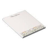 Persoonlijke Naam Wilde Bloementuin Notitieblok (Schuin)
