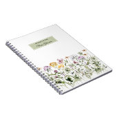 Persoonlijke Naam Wilde Bloementuin Notitieboek (Rechterzijde)
