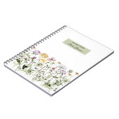 Persoonlijke Naam Wilde Bloementuin Notitieboek (Linkerzijde)