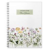 Persoonlijke Naam Wilde Bloementuin Notitieboek (Voorkant)