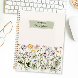 Persoonlijke Naam Wilde Bloementuin Planner
