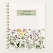 Persoonlijke Naam Wilde Bloementuin Planner (Voorkant)