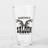 Persoonlijke naam Wilde West Pistool Revolver Salo Glas (Voorkant)
