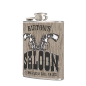 Persoonlijke naam Wilde West Pistool Revolver Salo Heupfles (Links)