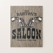 Persoonlijke naam Wilde West Pistool Revolver Salo Legpuzzel (Verticaal)