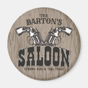 Persoonlijke naam Wilde West Pistool Revolver Salo Magneet