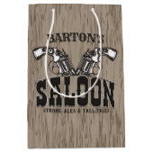 Persoonlijke naam Wilde West Pistool Revolver Salo Medium Cadeauzakje (Voorkant)