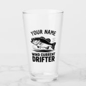 Persoonlijke naam windstroom-drifter baars vis glas (Voorkant)
