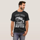 Persoonlijke naam windstroom-drifter baars vis t-shirt (Voorkant volledig)