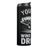 Persoonlijke naam Windstroom Drifter Bas Vis Thermosbeker (Gedraaid links)