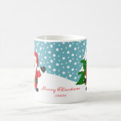 Persoonlijke naam Winter Santa Claus Kerstmis Koffiemok (Center)