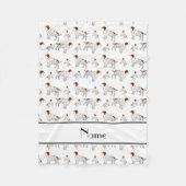 Persoonlijke naam wit Engels Fleece Deken (Voorkant)