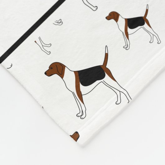 Persoonlijke naam wit Engels Foxhounds Fleece Deken (Hoek)