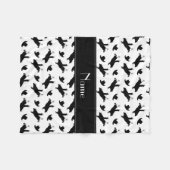 Persoonlijke naam wit rodeo stier die patroon met  fleece deken (Voorkant (Horizontaal))