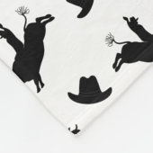 Persoonlijke naam wit rodeo stier die patroon met  fleece deken (Hoek)