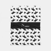 Persoonlijke naam wit rodeo stier die patroon met  fleece deken (Voorkant)