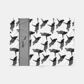 Persoonlijke naam wit worstelen fleece deken (Voorkant (Horizontaal))