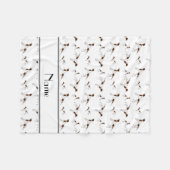 Persoonlijke naam Witte aanwijzer honden Fleece Deken (Voorkant (Horizontaal))