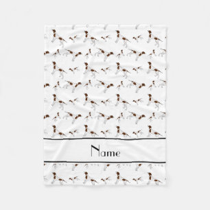Persoonlijke naam Witte aanwijzer honden Fleece Deken