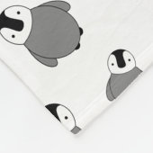 Persoonlijke naam witte baby pinguïns fleece deken (Hoek)