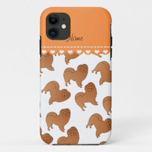 Persoonlijke naam Witte chow-honden Case-Mate iPhone Case