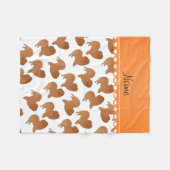 Persoonlijke naam Witte chow-honden Fleece Deken (Voorkant (Horizontaal))