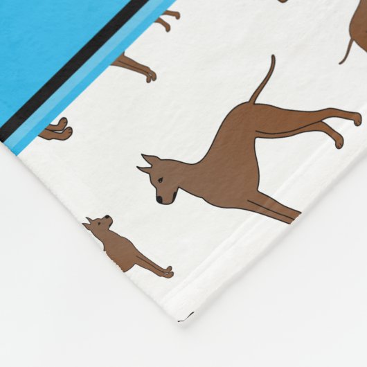 Persoonlijke naam Witte danenhonden Fleece Deken (Hoek)