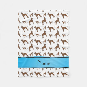 Persoonlijke naam Witte danenhonden Fleece Deken