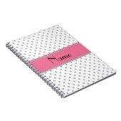 Persoonlijke naam witte diamanten notitieboek (Rechterzijde)