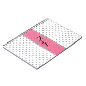 Persoonlijke naam witte diamanten notitieboek (Linkerzijde)