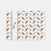 Persoonlijke naam witte herdershonden fleece deken (Voorkant (Horizontaal))