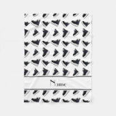 Persoonlijke naam witte hockeyschaatsen fleece deken (Voorkant)