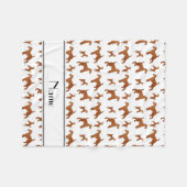 Persoonlijke naam witte ierse doodshonden fleece deken (Voorkant (Horizontaal))