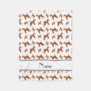 Persoonlijke naam witte ierse doodshonden fleece deken