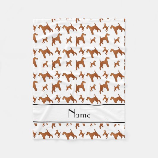 Persoonlijke naam witte ierse doodshonden fleece deken (Voorkant)