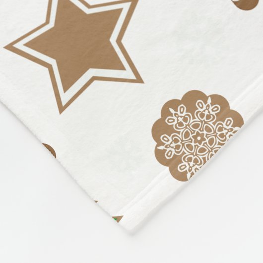 Persoonlijke naam Witte kerstkoekjes Fleece Deken (Hoek)