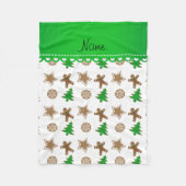 Persoonlijke naam Witte kerstkoekjes Fleece Deken (Voorkant)