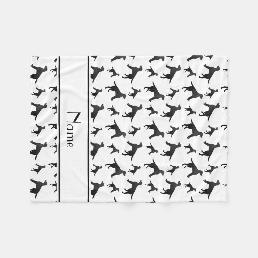 Persoonlijke naam Witte labrador Retriever honden Fleece Deken (Voorkant (Horizontaal))