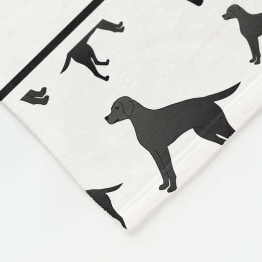 Persoonlijke naam Witte labrador Retriever honden Fleece Deken (Hoek)