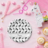 Persoonlijke naam Witte labrador Retriever honden Papieren Bordje (Feest)