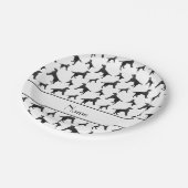 Persoonlijke naam Witte labrador Retriever honden Papieren Bordje (Gekanteld)