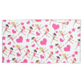 Persoonlijke naam Witte meisje gymnasten hartsterr Kussensloop (Voorkant)