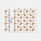 Persoonlijke naam Witte Norwich Terrier dogs Fleece Deken (Voorkant (Horizontaal))