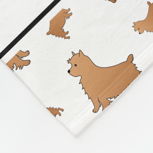 Persoonlijke naam Witte Norwich Terrier dogs Fleece Deken (Hoek)