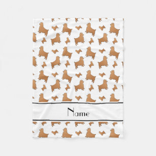 Persoonlijke naam witte Norwich Terrier honden Fleece Deken