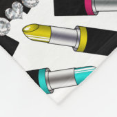 Persoonlijke naam witte regenbooglippenstift fleece deken (Hoek)